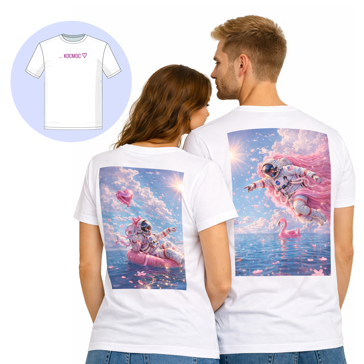 Фотография для товара «Мужская футболка «…космос» размер L»